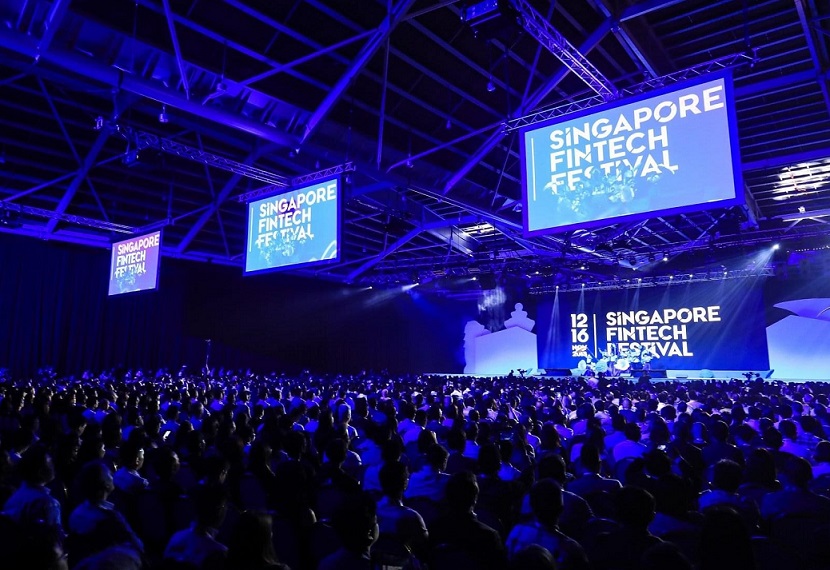 2026年新加坡金融科技展Singapore Fintech Festival展馆内部展台环境实拍