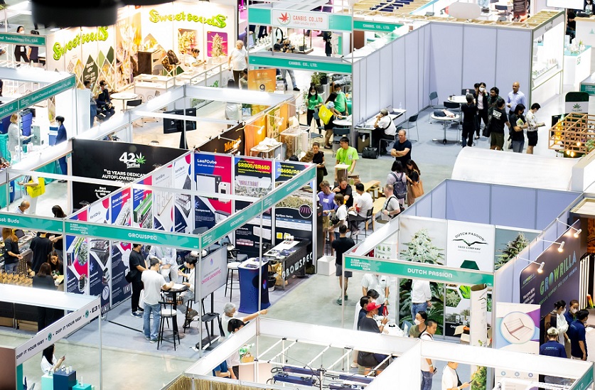 2026年泰国曼谷大麻展-亚洲国际大麻论坛AIHEFAsia International Hemp Expo & Forum展馆现场，专业观众参观实况