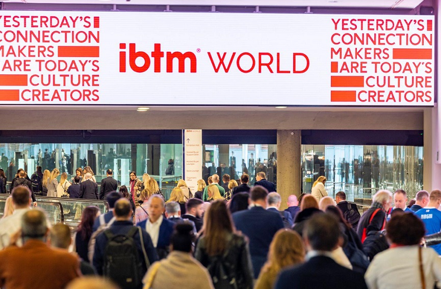 2026年西班牙巴塞罗那商务及会奖旅游展览会IBTM WORLD展馆现场,专业观众参观实况