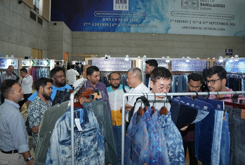 2026年孟加拉达卡牛仔服装展览会Bangladesh Denim Expo参展商与海外采购商展台洽谈现场