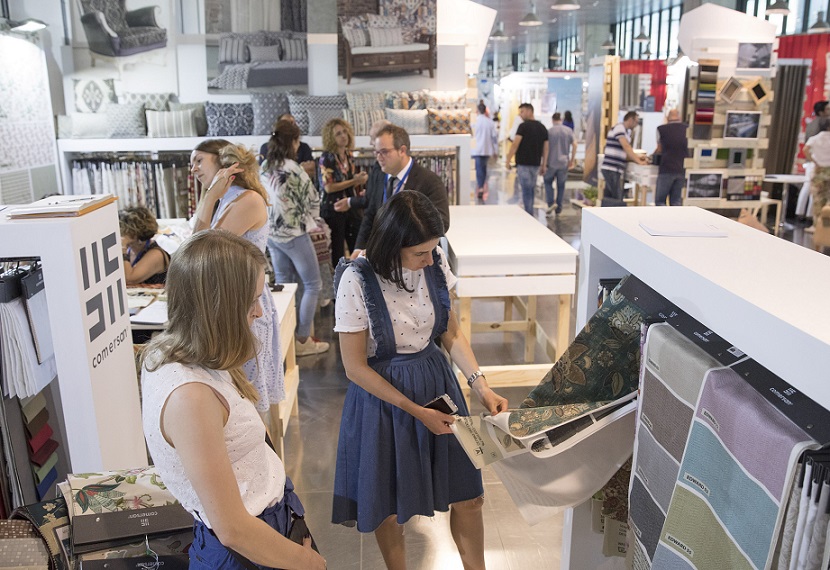 2026年西班牙家用纺织展览会Home Textiles Premium展馆现场，专业观众参观实况