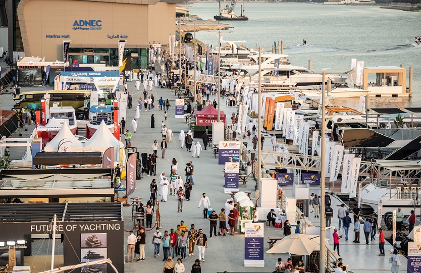 2026年中东阿布扎比游艇展览会ABU DHABI INTERNATIONAL BOAT SHOW参展商与海外采购商展台洽谈现场