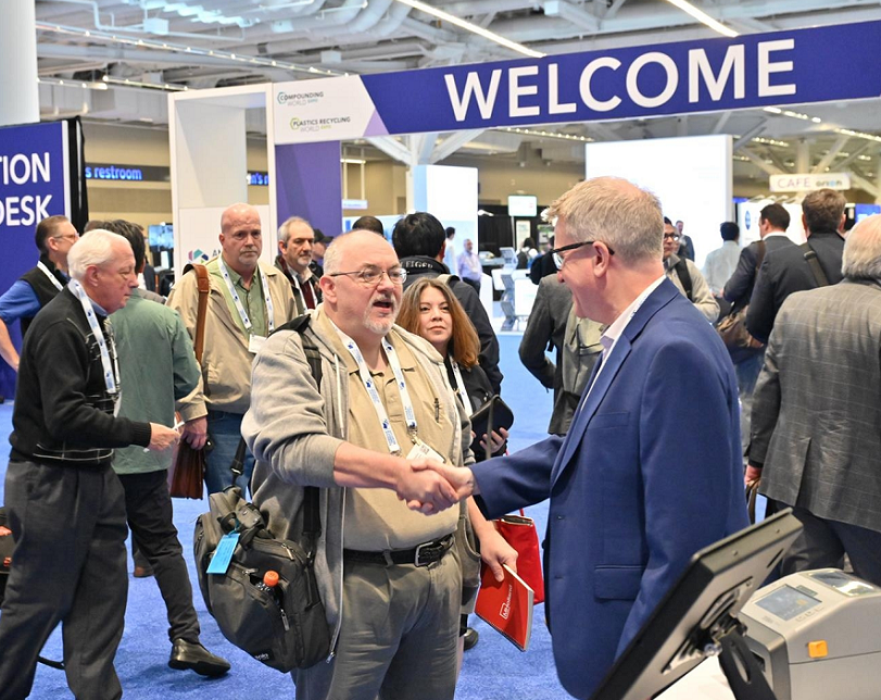 2026年美国北美塑料配混技术展览会Compounding World Expo North America参展商与海外采购商展台洽谈现场