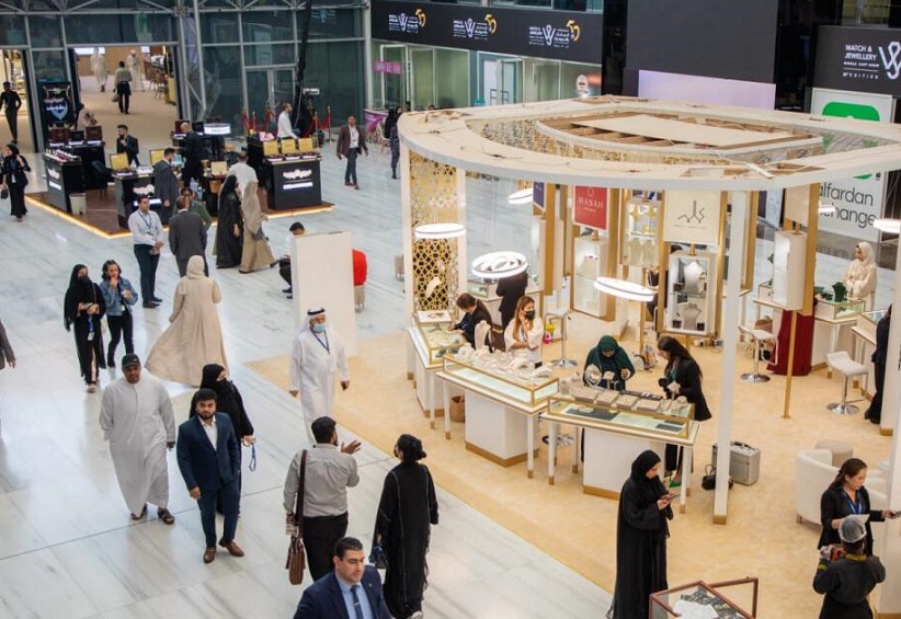 2026年中东沙迦珠宝钟表展览会Watch & Jewellery Middle East Show展馆内部展台环境实拍