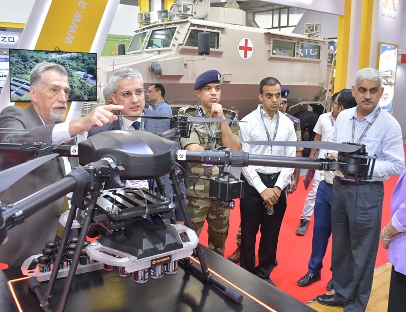2026年印度新德里无人机展览会Drone International Expo展馆内部展台环境实拍