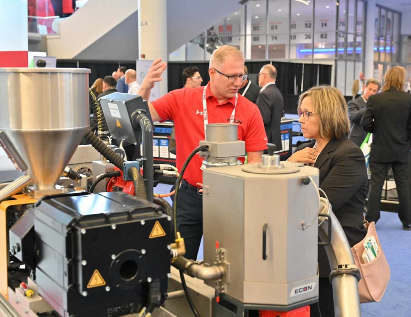 2026年美国北美塑料配混技术展览会Compounding World Expo North America行业机械设备展品展台实拍