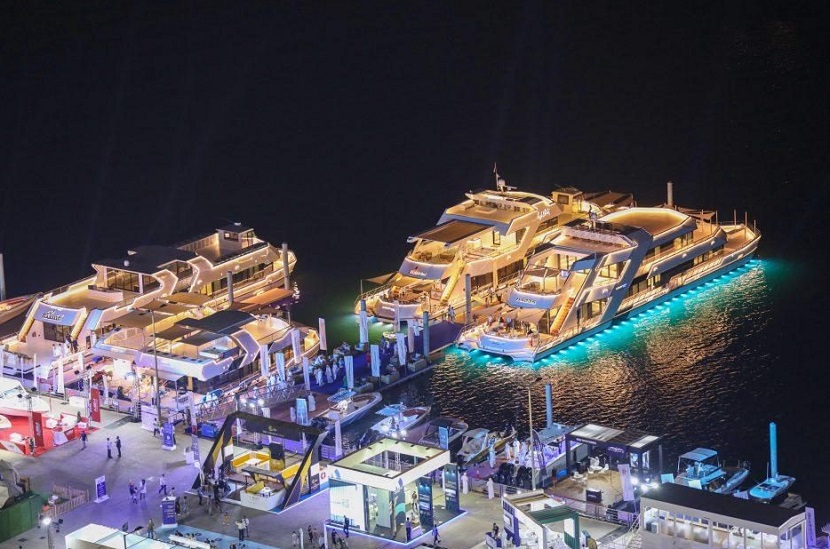 2026年中东阿布扎比游艇展览会ABU DHABI INTERNATIONAL BOAT SHOW展馆内部展台环境实拍