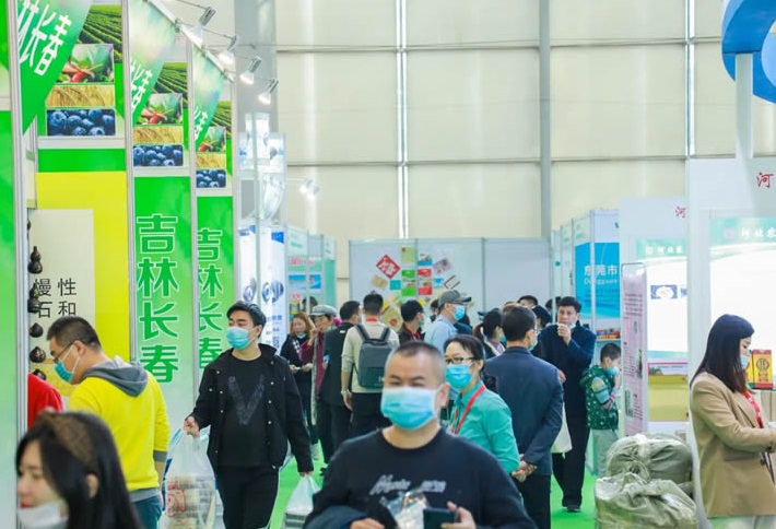 2027年广州国际优质大米及品牌杂粮展览会IRE参展商与海外采购商展台洽谈现场