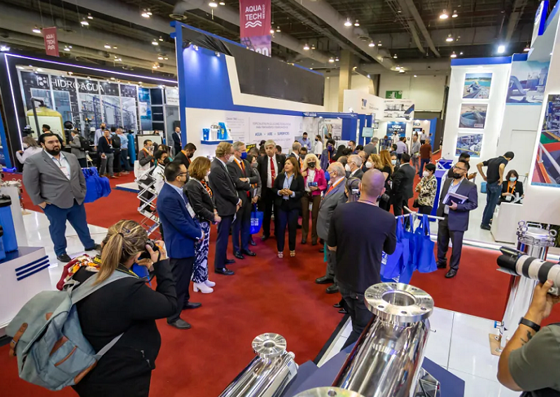 2027年墨西哥水展Aquatech Mexico展馆现场，专业观众参观实况