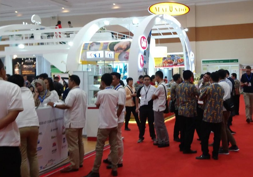 2027年印尼渔业及水产海鲜展览会Indo Fisheries参展商与海外采购商展台洽谈现场