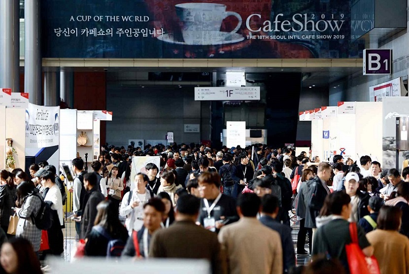 2026年韩国首尔咖啡展-世界咖啡展亚洲展Seoul Cafe Show展馆内部展台环境实拍