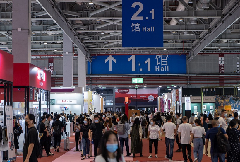 2027年中国上海国际纺织面料及辅料展览会（秋冬）Intertextile Shanghai行业机械设备展品展台实拍