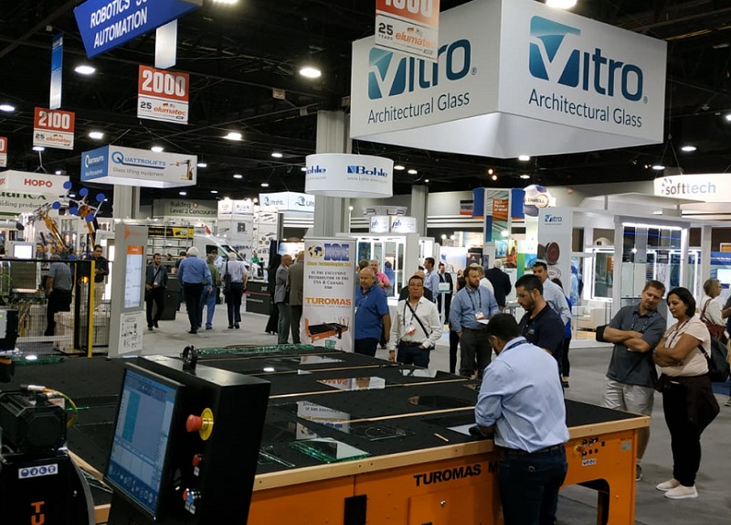 2027年美国奥兰多玻璃及门窗幕墙展览会GlassBuild America行业机械设备展品展台实拍