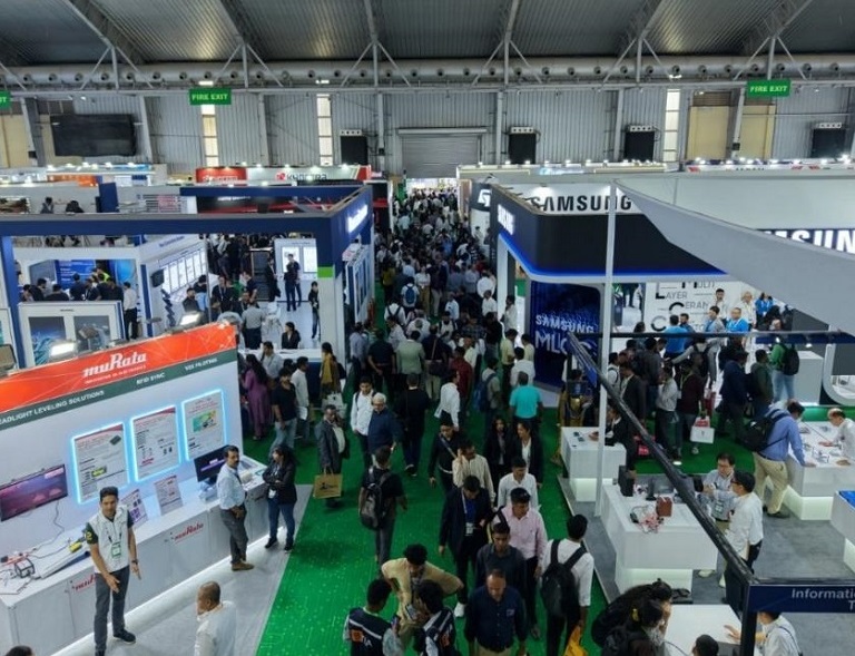 2026年慕尼黑印度电子展览会Electronica India展馆现场,专业观众参观实况