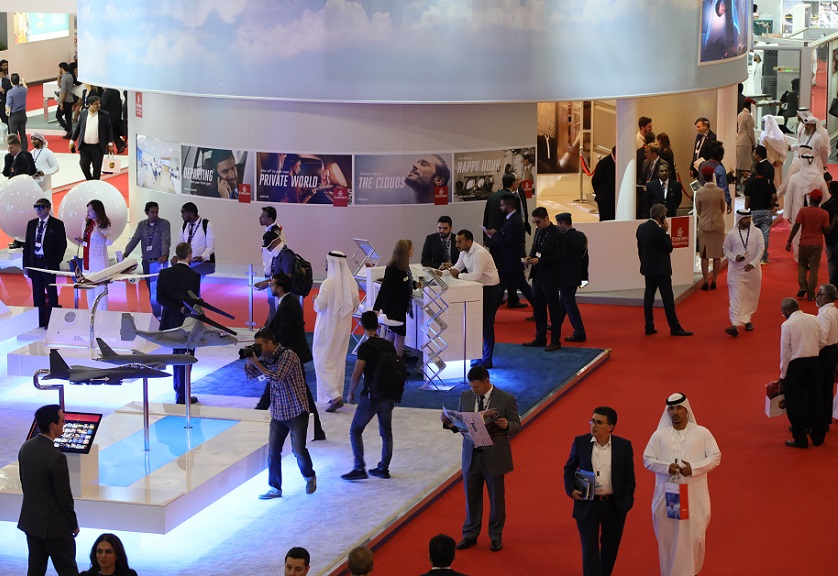 2027年中东阿联酋迪拜航空展览会Dubai Airshow展馆内部展台环境实拍