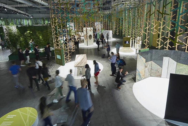 2026年意大利维罗纳石材展览会MARMOMAC展馆现场，专业观众参观实况