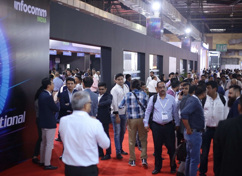 2027年印度孟买音视频集成及视听展览会InfoComm India展馆内部展台环境实拍