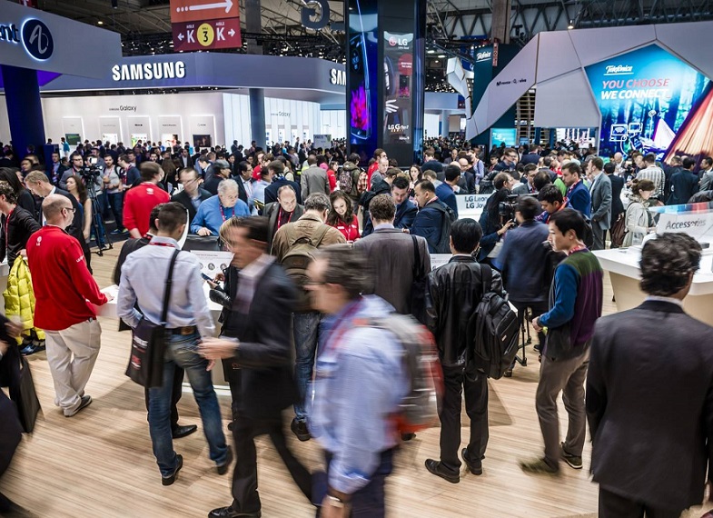 2027年MWC西班牙巴塞罗那世界移动通信大会MWC Barcelona展馆内部展台环境实拍