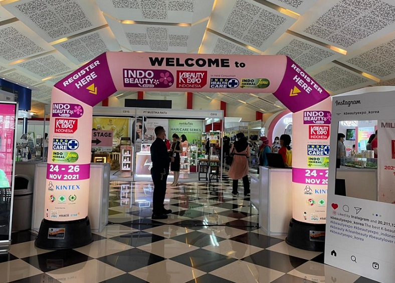 2027年印尼雅加达美容展Indo Beauty Expo展馆内部展台环境实拍