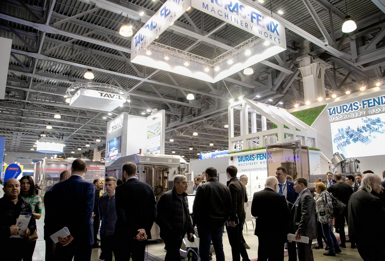 2027年俄罗斯乳制品加工及包装设备展览会Dairy Tech展馆内部展台环境实拍