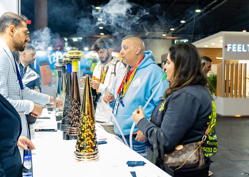 2027年中东迪拜水烟展览会World Shisha Dubai展馆内部展台环境实拍