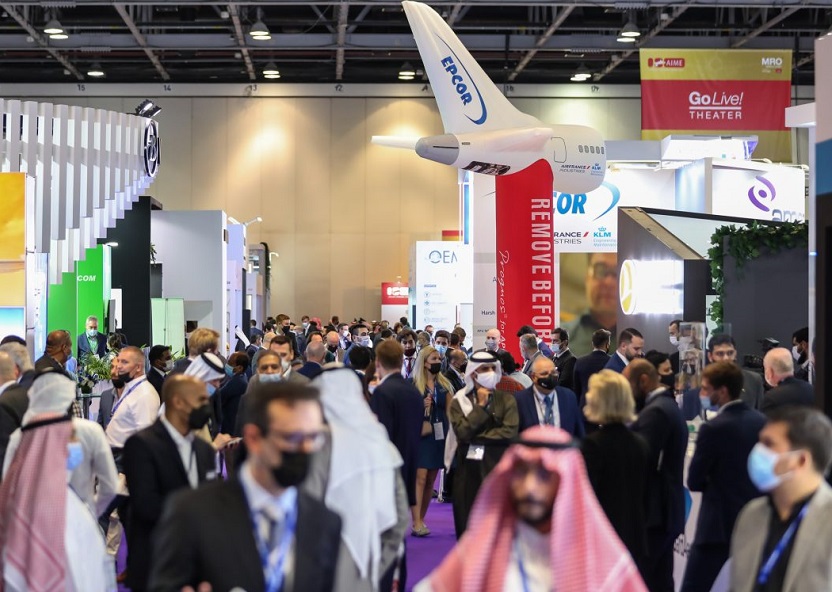 2027年中东迪拜航空维修及地面服务展MRO Middle East展馆现场，专业观众参观实况