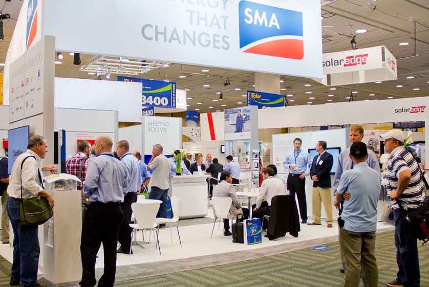 2027年美国圣地亚哥太阳能技术展Intersolar North America展馆内部展台环境实拍