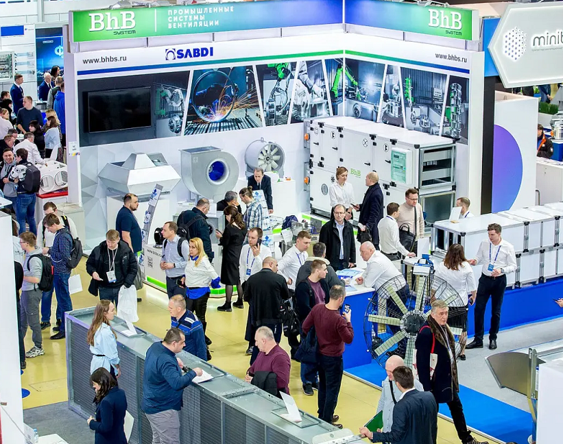 2027年俄罗斯莫斯科暖通制冷及空调卫浴展览会Aquaflame行业机械设备展品展台实拍