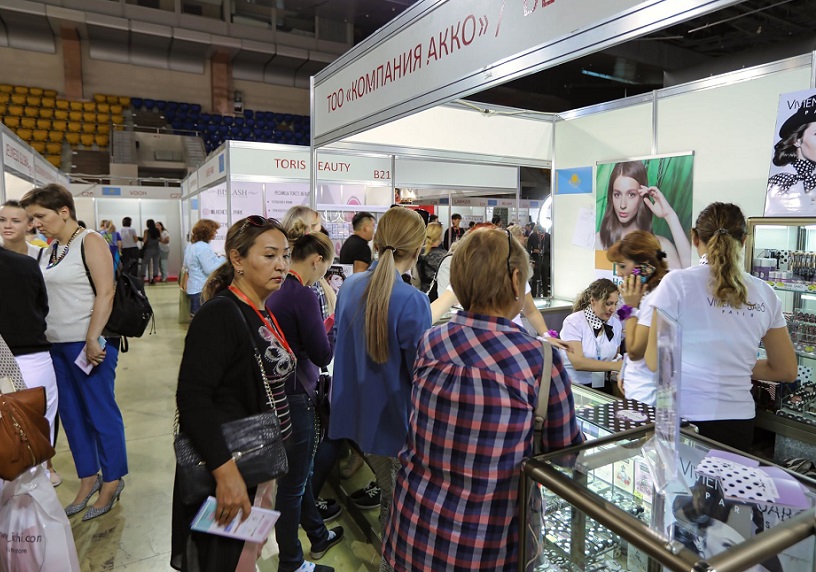 2027年哈萨克斯坦美容展览会Central Asia Beauty Expo行业机械设备展品展台实拍