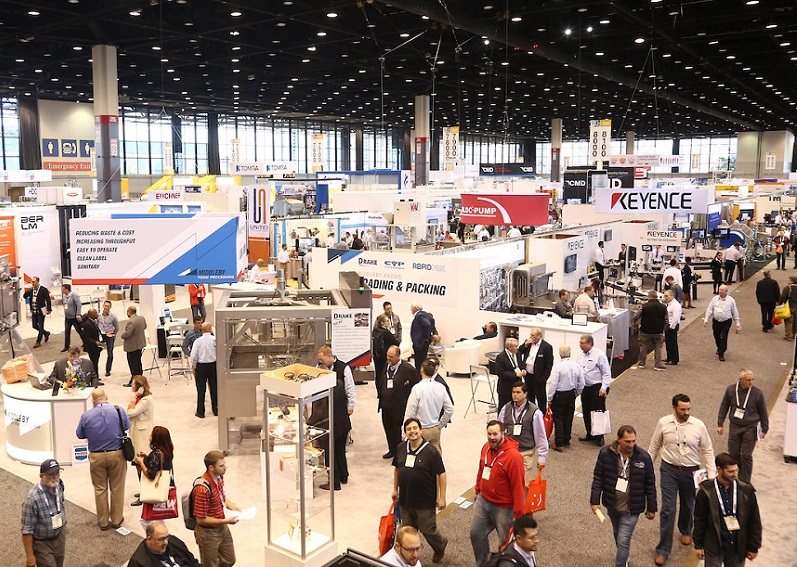 2026年美国芝加哥包装展览会PACK EXPO CHICAGO参展商与海外采购商展台洽谈现场