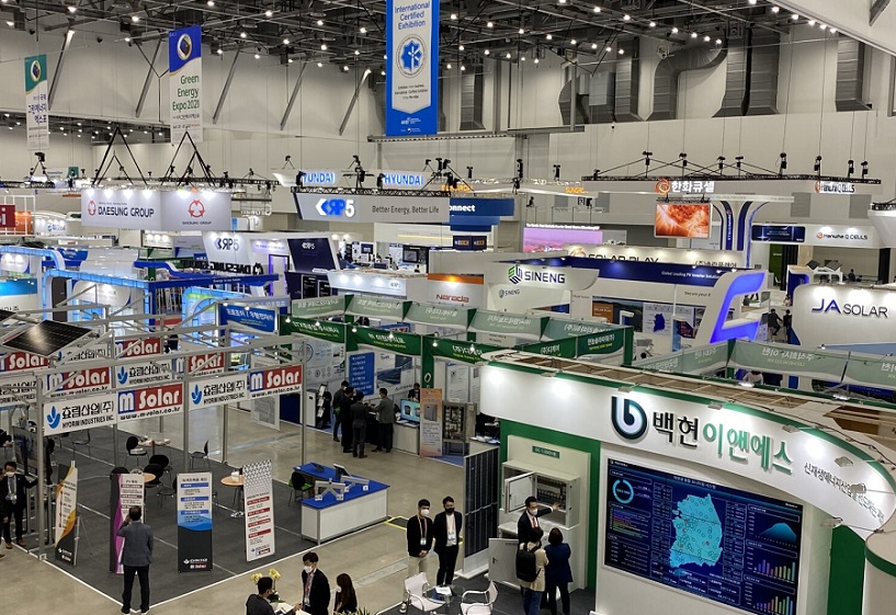 2027年韩国太阳能展-韩国国际绿色能源展Green Energy Expo行业机械设备展品展台实拍