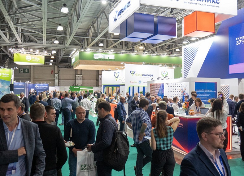 2026年俄罗斯饲料添加剂及兽药展览会FeedVet Expo展馆现场,专业观众参观实况