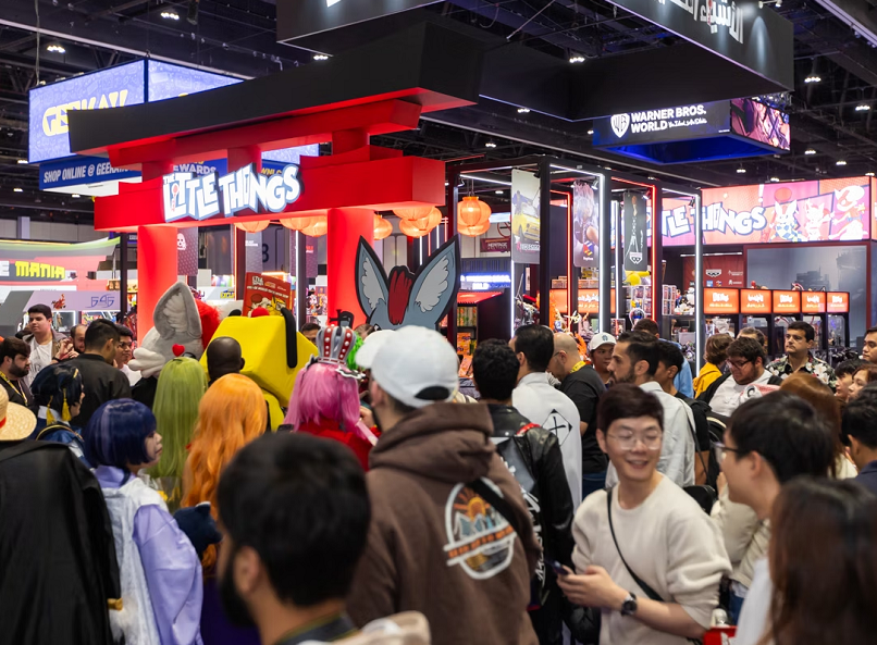 2027年中东阿布扎比游戏动漫展览会ME Gamescon展馆现场,专业观众参观实况