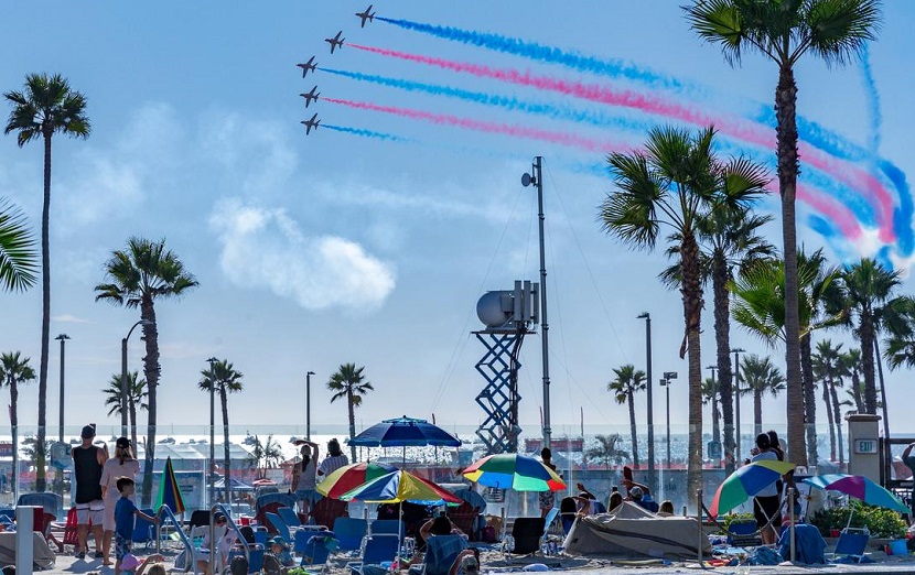 2026年美国海上航空展Pacific Airshow展馆内部展台环境实拍