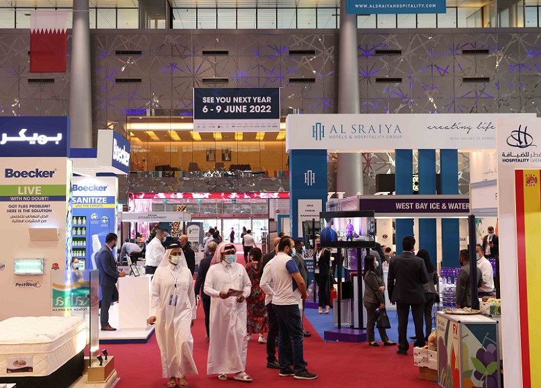 2026年卡塔尔多哈酒店用品展览会Hospitality Qatar参展商与海外采购商展台洽谈现场