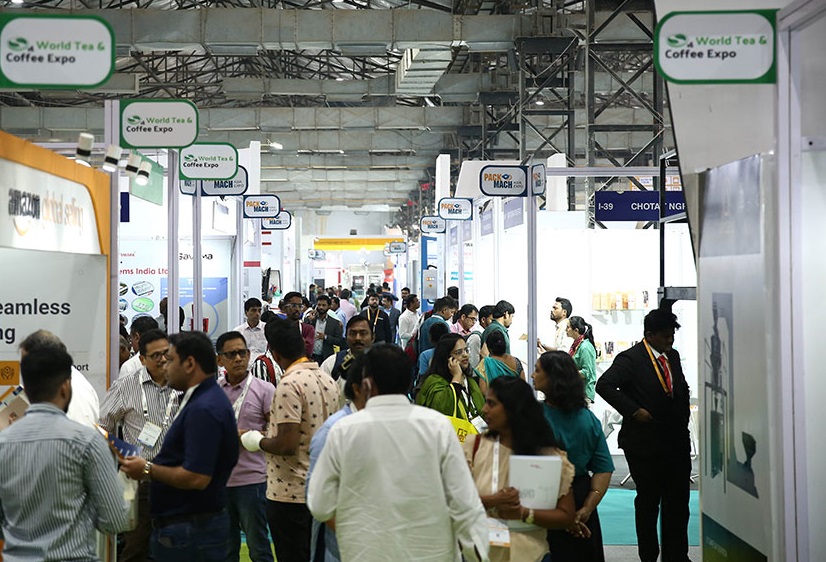 2026年印度世界茶叶与咖啡展览会World Tea Coffee Expo展馆现场,专业观众参观实况